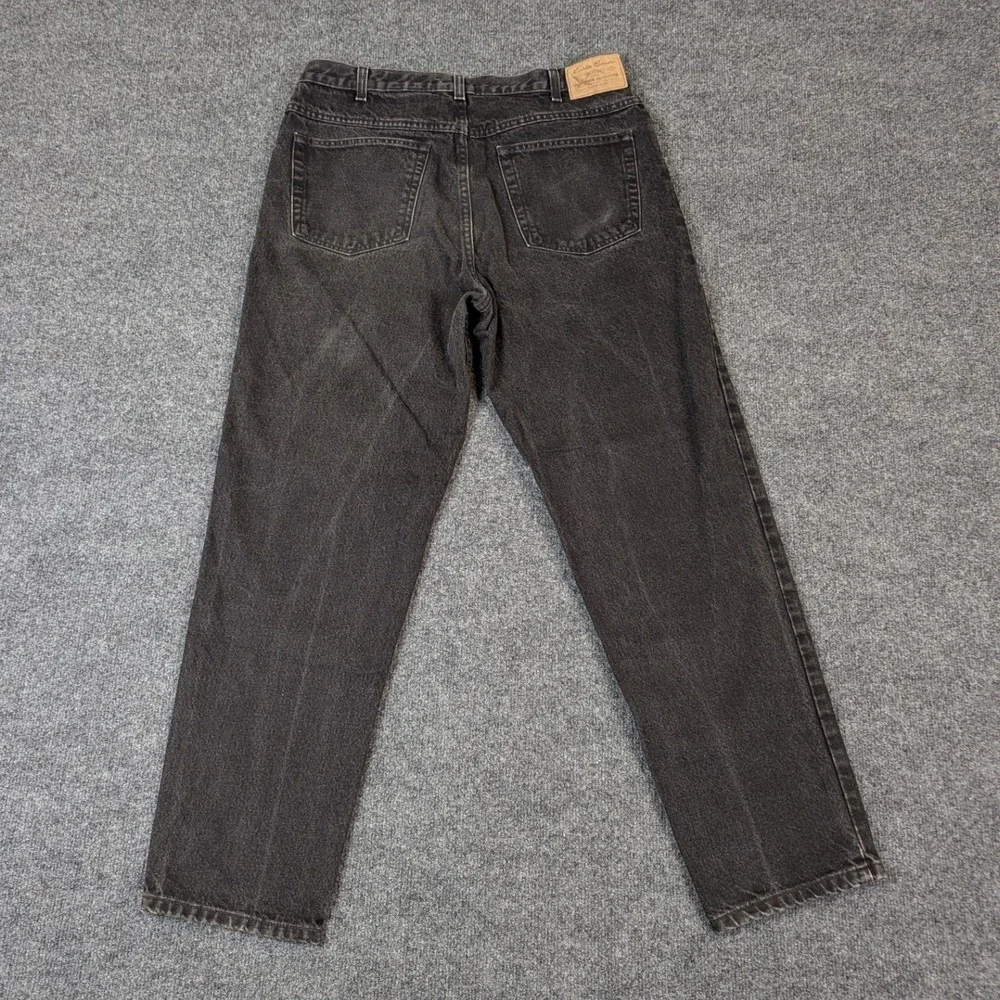 Eddie Bauer Mens 36x32 Faded Black Denim Jeans Made in USA 100% Cotton Vintage